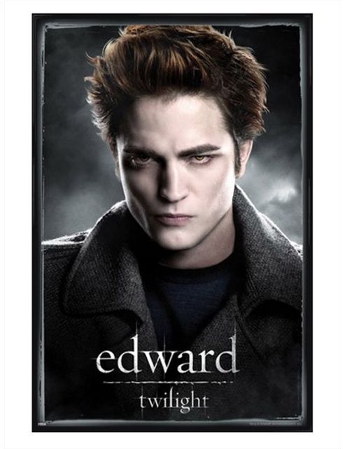 Image of Gloss Black Framed Twilight Robert Pattinson Is Edward Poster