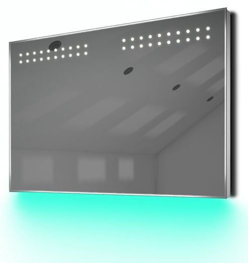 Image of Ambient Shaver Led Bathroom Illuminated Mirror With Demister Pad & Sensor K14st