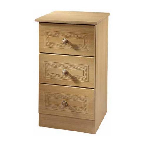 Image of Welcome Furniture Corrib 3 Drawer Chest With Locker - Light Oak
