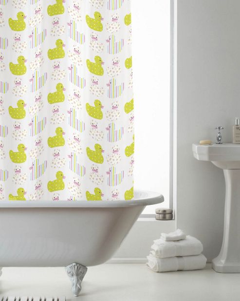 Image of Peva Shower Curtain Ducks