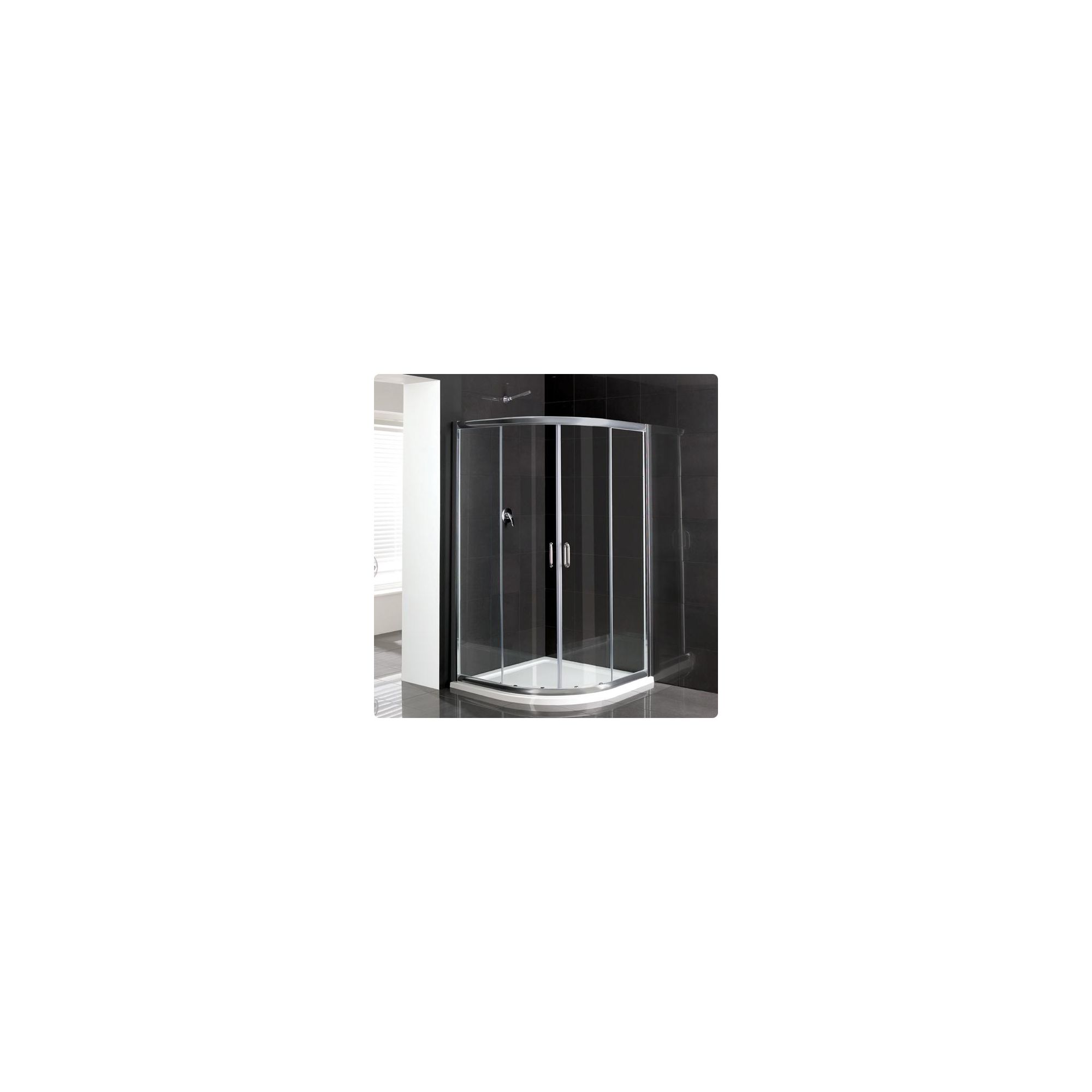 Duchy Elite Silver Quadrant Shower Enclosure 1000mm, Standard Tray, 6mm Glass at Tesco Direct