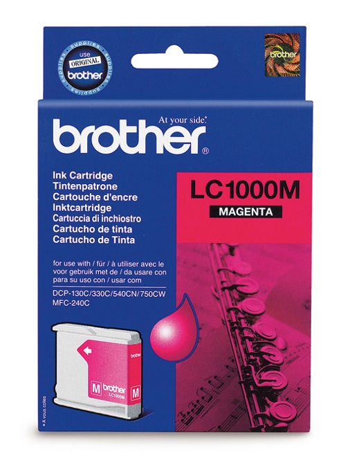 Image of Brother Lc1000m Ink Cartridge - Magenta