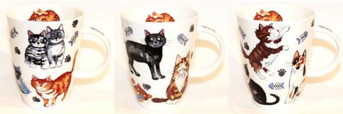 Image of Roy Kirkham Cats Whiskers Mugs, Set Of 3