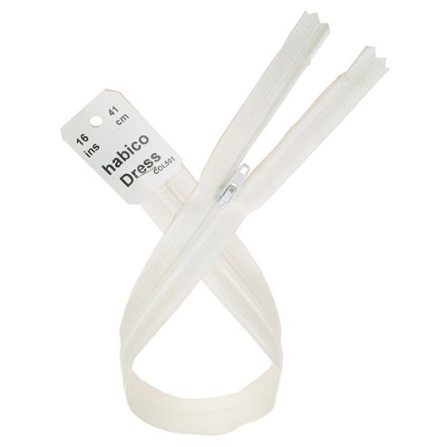 Image of Dress Zip - 41cm - White