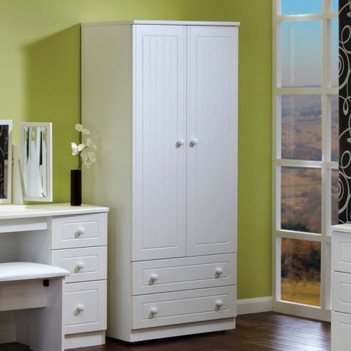 Image of Welcome Furniture Warwick 76.2 Cm 2 Drawer Wardrobe - White