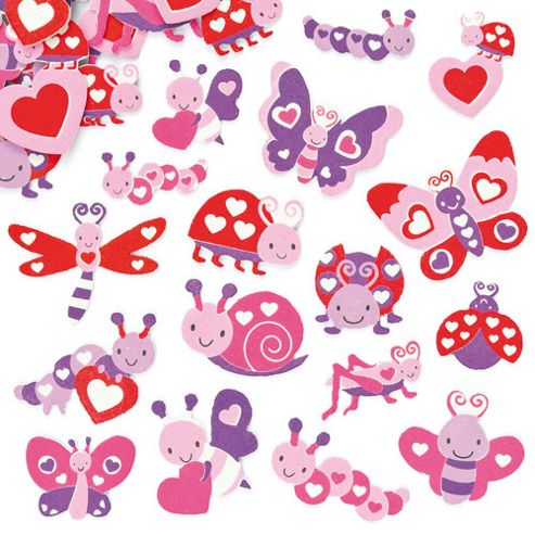 Image of Love Bug Foam Craft Stickers (pack Of 120)