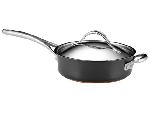 Image of Anolon Nouvelle Copper Base 24cm Covered Saute Pan