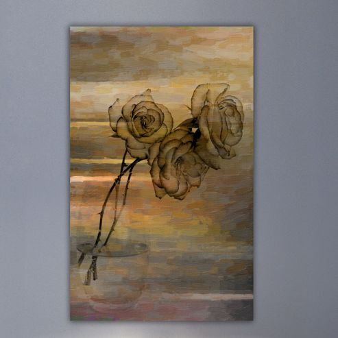 Image of Parvez Taj Rose Vase Canvas Wall Art - 91 Cm H X 61 Cm W X 5 Cm D
