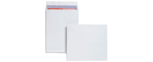 Image of Plus Fabric Envelopes Peel And Seal Gusset 25mm 120gsm White 305x250mm [pack 100]
