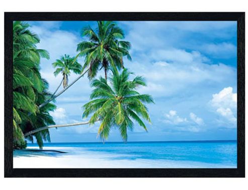 Image of Maldives Black Wooden Framed Fihalhohi Island Poster