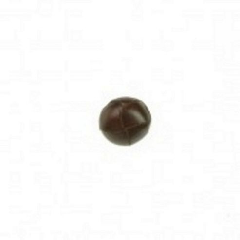 Image of Buttons 18mm - Leather Padded Brown