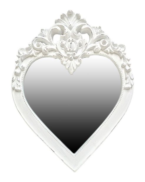 Image of Alterton Furniture Heart Mirror - Rubbed Antique White