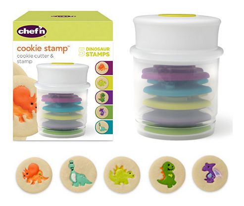 Image of Chef'n Cookie Cutter And 5 Stamp Set, Dinosaurs