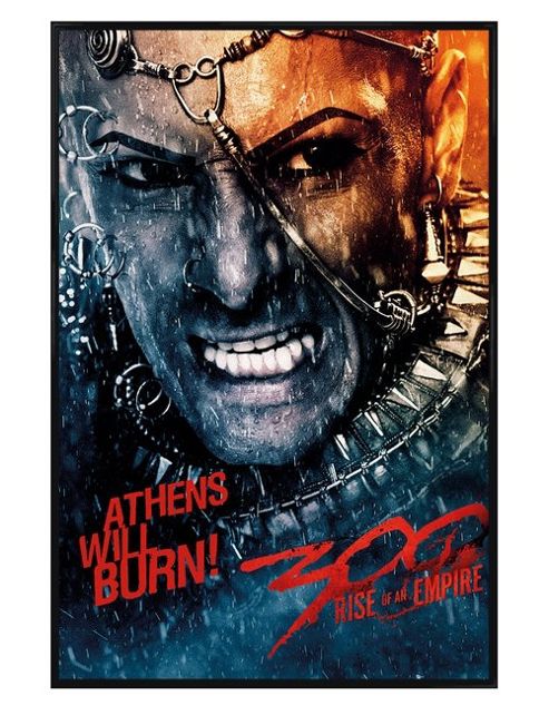 Image of Gloss Black Framed 300 Rise Of An Empire Athens Will Burn! Poster