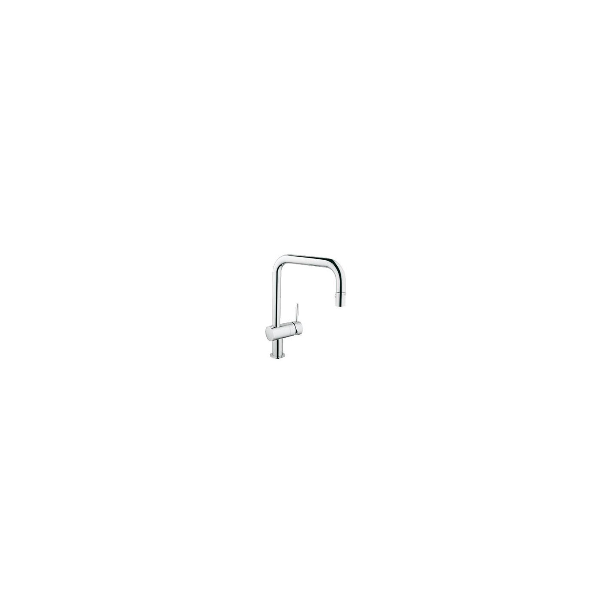 Grohe Minta Mono Sink Mixer Tap, U-Spout, Pull-Out Spray, Single Handle, Chrome at Tesco Direct