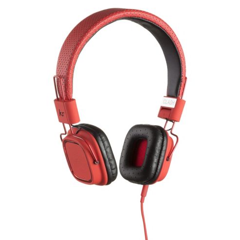 Image of Kitsound Clash over-the-ear Overhead Headphones, Red
