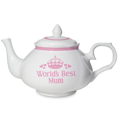 Image of Personalised Pink World's Mum Best Teapot