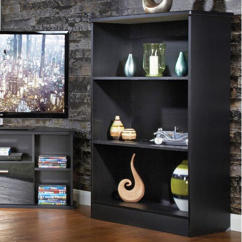 Image of Welcome Furniture Living Room Bookcase - Black Gloss
