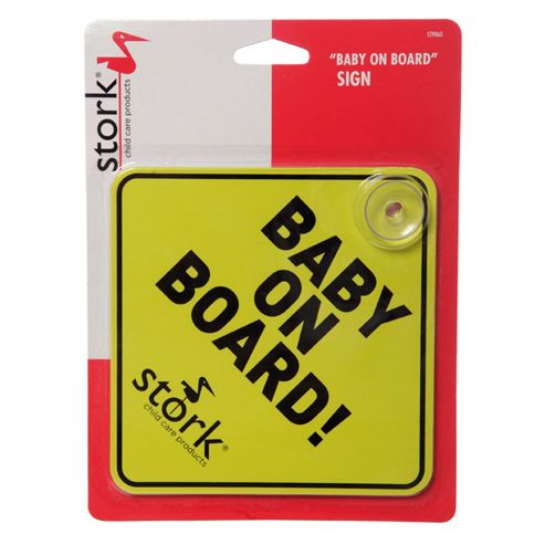 Image of Stork Childcare Products Baby On Board Sign