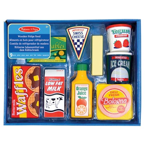 Image of Melissa doug Wooden Toy Set Fridge Food