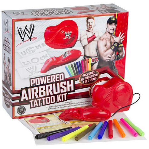 Image of Wwe Powered Airbrush Tattoo Kit