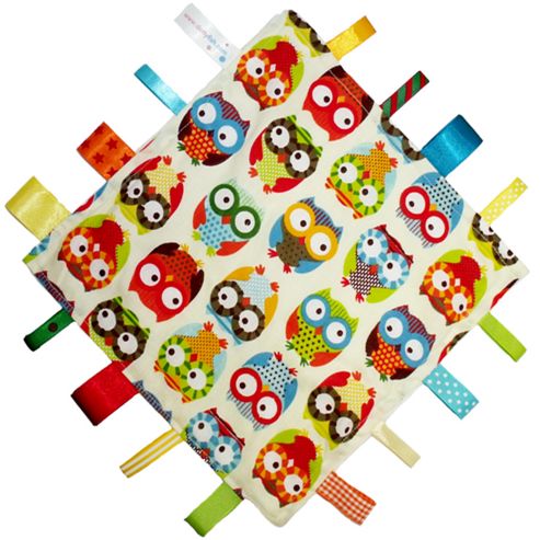 Image of Dotty Fish Baby Tag Blanket - Owls