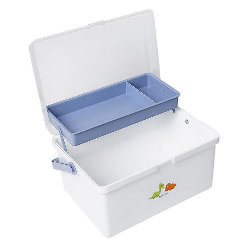Image of Safetots Dinosaur Baby Box Organiser White Blue