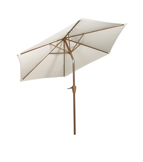 Image of Ivory 2.5m Woodlook Crank And Tilt Parasol (38mm Pole, 6 Ribs)