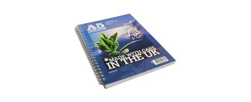 Image of Silvine Twin Wire Notebook Blue A5 160 Pages R203 (fms)