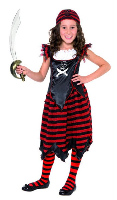 Image of Discontinued - Gothic Pirate Girl - Child Costume 7-9 Years