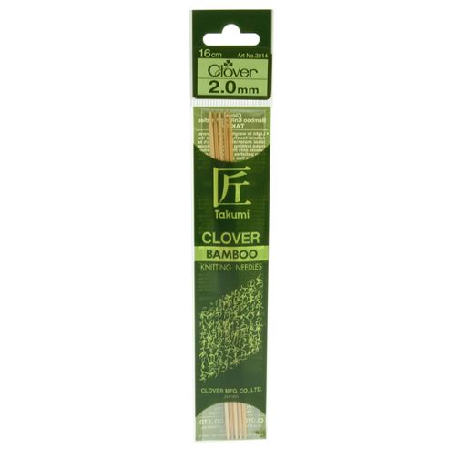 Image of Clover Takumi Bamboo Knitting Needles - 2.0mm - 5pk