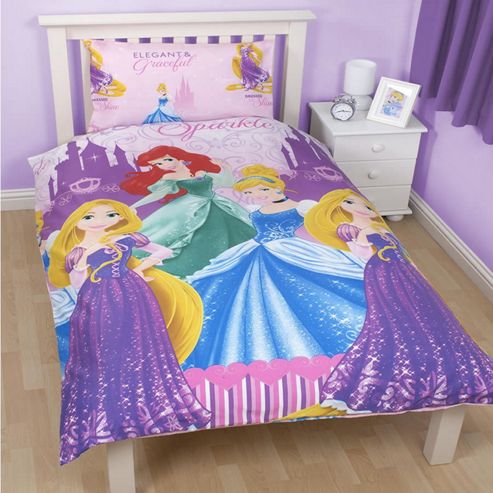 Image of Disney Princess Bedding, Sparkle, Single Rotary Duvet