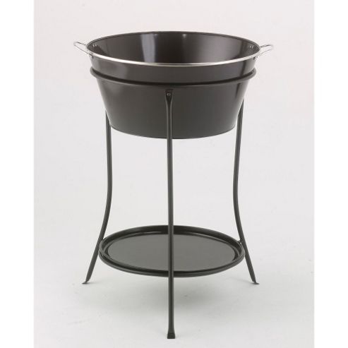 Image of Lifestyle Galena Mobile Ice Cooler Bucket With Stand & Shelf/tray (black)