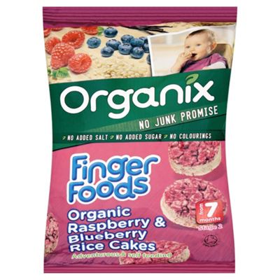 Organix 7 Month Rice Cakes Raspberry & Blueberry 50G