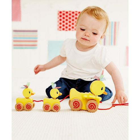 Image of Elc Wooden Pull Along Ducks
