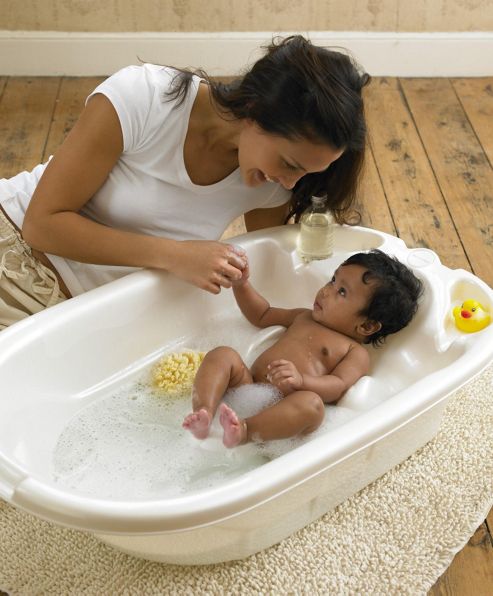 Image of Mamas & Papas - Acqua Two Stage Ergo Bath - Pearl White
