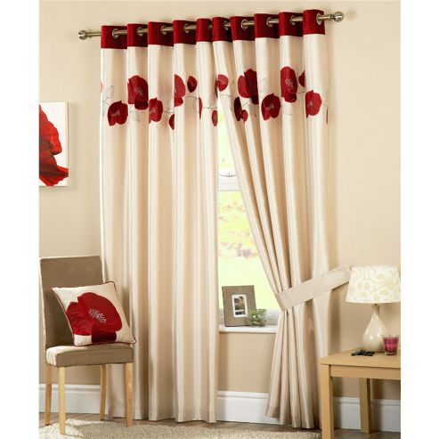 Image of Curtina Danielle Cushion Cover 17x17 Inches - Red