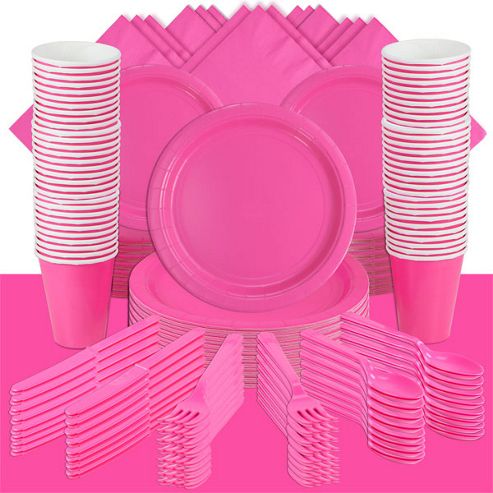 Image of Hot Bright Pink Party Pack For 100