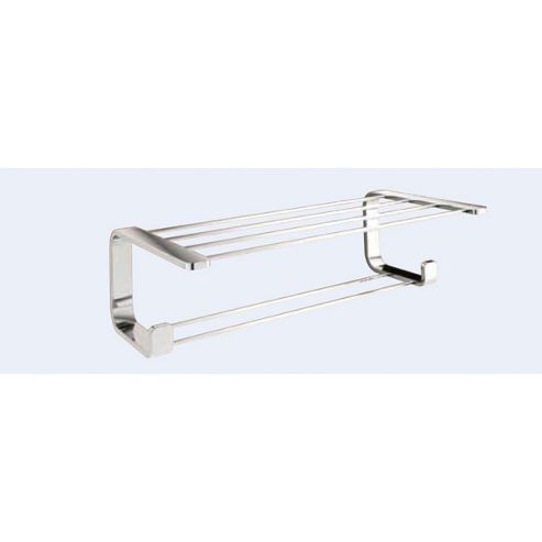 Image of Gedy Outline 50cm Double--Towel--Rack In Chrome