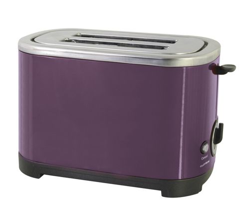 Image of Home Essence 2 Slice Toaster In Plum Steel