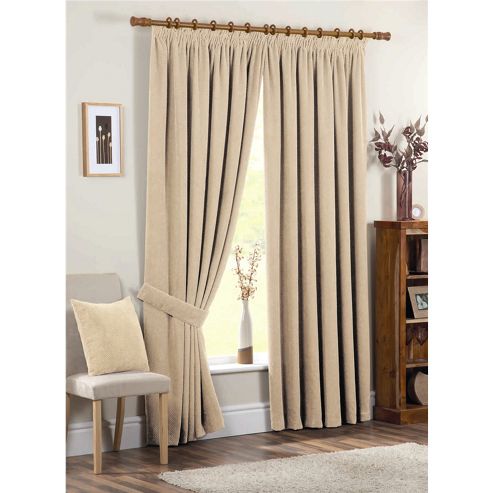 Image of Dreams And Drapes Chenille Spot Tiebacks 28 - Cream