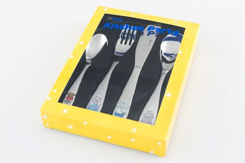 Image of Sola Switzerland Kitchen Party 4 Piece Cutlery Box Set - Yellow