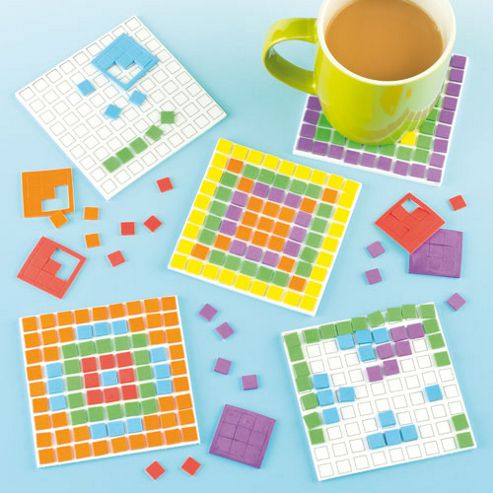 Image of Mosaic Foam Craft Coaster Kits (pack Of 6)