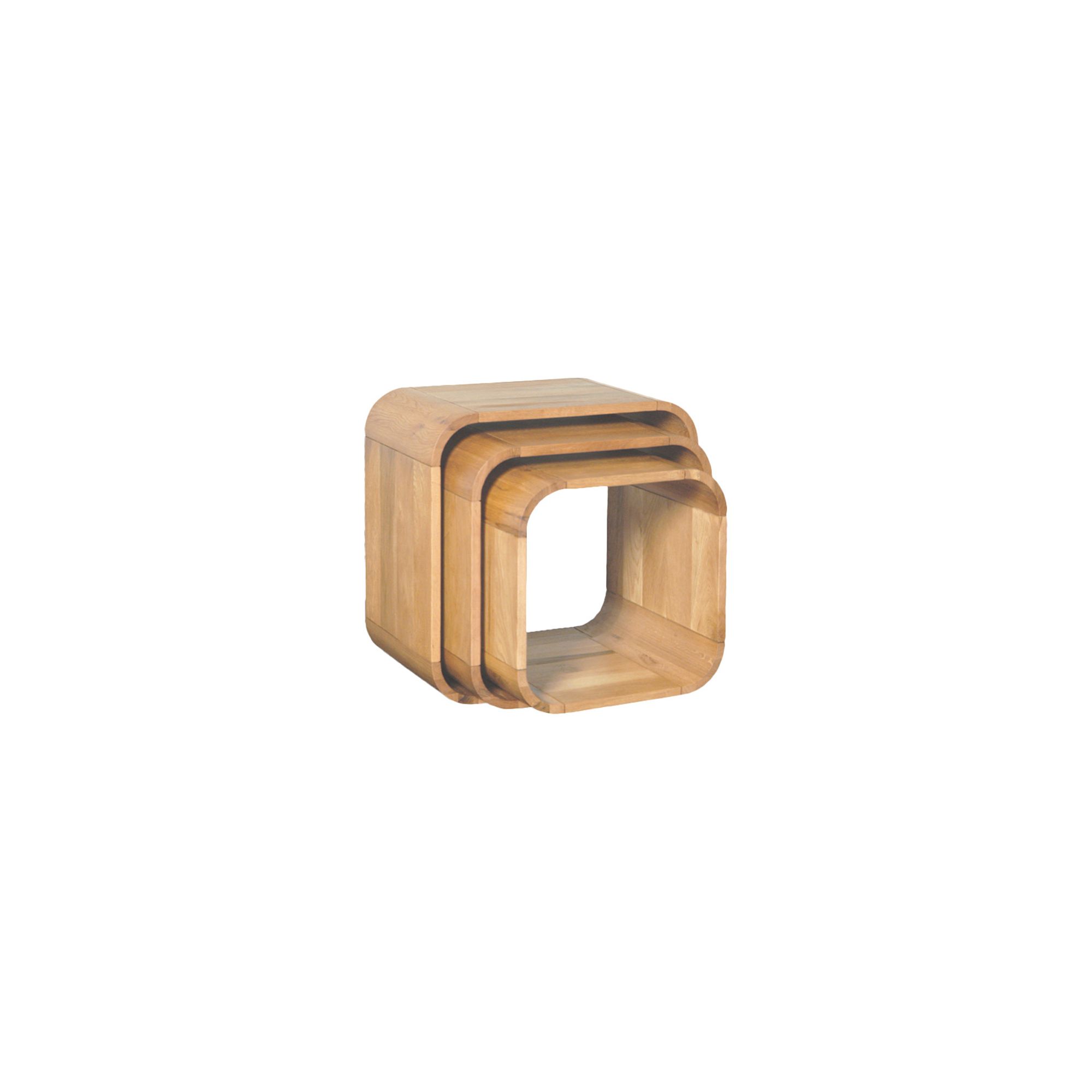 Oceans Apart Cadence Oak Living Set Of 3 Cube at Tesco Direct