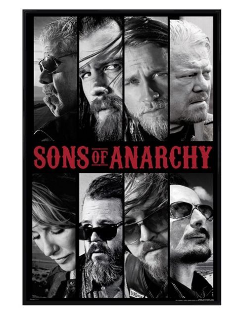 Image of Gloss Black Framed Sons Of Anarchy Collage Poster
