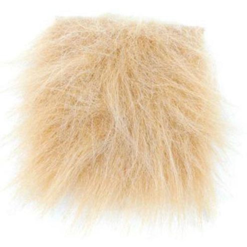 Image of Fur Fabric Long Hair Honey