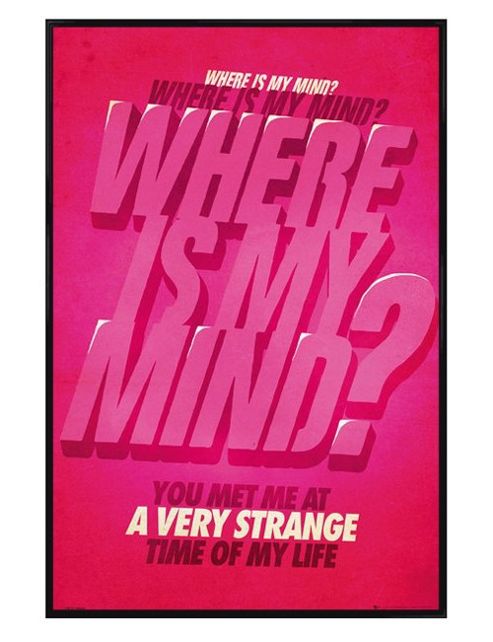Image of Gloss Black Framed Fight Club Where Is My Mind Poster