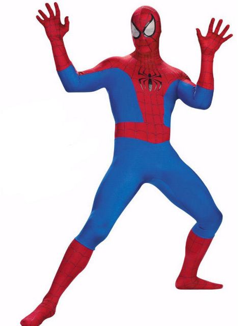 Image of Adult Rental Quality Spiderman Super Hero Fancy Dress Costume