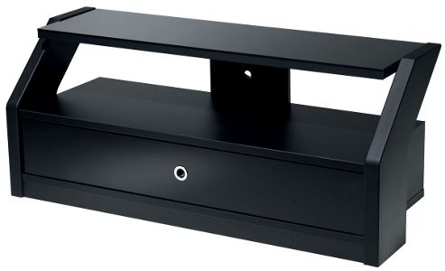 Image of B-tech Btf805 Black Tv Cabinet With Pull Out Drawer