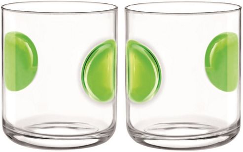 Image of Bormioli Rocco Giove Water Tumbler Glasses - Set Of 2 - Green - 310ml